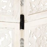 vidaXL Cloison de séparation 3 panneaux Blanc 120x165 cm Bois manguier