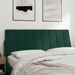 vidaXL Coussin de tête de lit Hanko vert foncé 140 cm velours