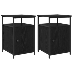 vidaXL Cabinet de chevet Chêne noir Bois d'ingénierie