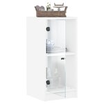 vidaXL Armoire latérale avec portes en verre blanc 35x37x75 5 cm
