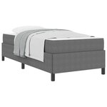 vidaXL Cadre de lit avec matelas Gris clair 90 x 190 cm tissu