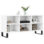 vidaXL Meuble TV blanc 103 5x30x50 cm bois d'ingénierie