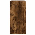 vidaXL Armoire latérale avec portes en verre chêne fumé 68x37x75 5 cm
