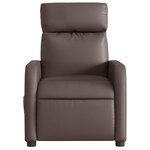 vidaXL Fauteuil inclinable électrique Marron Similicuir