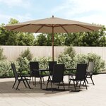 vidaXL Parasol de jardin avec mât en bois taupe 400x273 cm