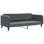 vidaXL Lit de repos sans matelas gris foncé 90x200 cm velours