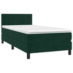 vidaXL Sommier à lattes de lit avec matelas Vert foncé 90x190 cm