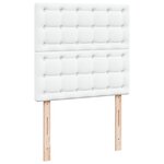 vidaXL Lit ottoman avec matelas & LED blanc pur 180x200cm similicuir