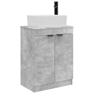 vidaXL Meuble de salle de bain avec évier Gris béton 54 x 35 x 83 cm