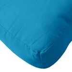 vidaXL Coussin de palette bleu 50x50x12 cm tissu