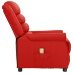 vidaXL Fauteuil de massage Rouge bordeaux Similicuir