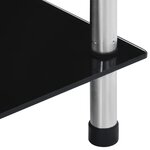 vidaXL Étagère 5 niveaux Noir 40x40x130 cm Verre trempé