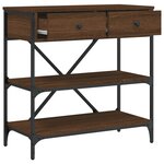 vidaXL Table console chêne marron 75x34 5x75 cm bois d'ingénierie