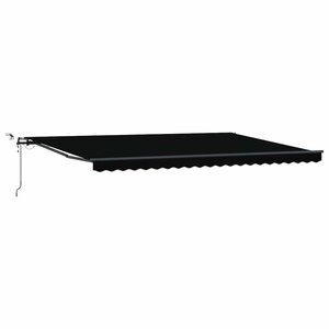 vidaXL Auvent Rétractable avec Noir 500 × 300 cm tissu
