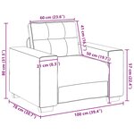 vidaXL Fauteuil noir 100x78x80 cm velours