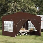 vidaXL Tente de fête pop-up 290 x 290 x 245 cm Marron
