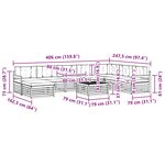vidaXL Ensemble de canapés d'extérieur 9 pc Blanc et anthracite