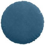 vidaXL Coussins de siège 2 Pièces Bleu Ø 40 x 13 cm Velours