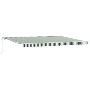 vidaXL Auvent rétractable Vert et blanc 500 × 350 cm