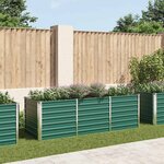 vidaXL Lit surélevé de jardin Acier galvanisé 240x80x77 cm Vert