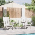 vidaXL Mobilier de jardin lounge 2 Pièces Blanc 74.5 x 80.5 x 90cm