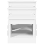 vidaXL Tables basses 3 Pièces blanc bois d'ingénierie