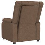 vidaXL Fauteuil inclinable électrique Marron Tissu