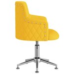 vidaXL Chaises pivotantes à manger lot de 2 jaune moutarde tissu