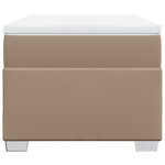 vidaXL Sommier à lattes de lit avec matelas Cappuccino 100x200 cm