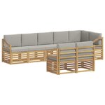 vidaXL Ensemble de canapés d'extérieur 8 Pièces Blanc et gris clair