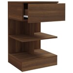 vidaXL Tables de chevet 2Pièces Chêne marron 40x35x65cm Bois d'ingénierie