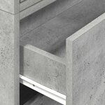 vidaXL Armoires avec 2 tiroirs 2 Pièces gris béton bois d'ingénierie