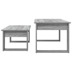 vidaXL Ensemble de tables basses 2 Pièces Gris Sonoma Bois d'ingénierie