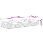 vidaXL Matelas à ressorts ensachés moyen 90x200 cm