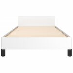 vidaXL Cadre de lit sans matelas blanc 100x200 cm similicuir
