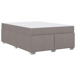 vidaXL Cadre de lit avec matelas Taupe 140 x 200 cm tissu