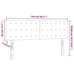 vidaXL Tête de lit à LED Bleu 144x5x78/88 cm Tissu