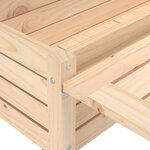 vidaXL Jardinière avec dessus de table pliable bois de pin massif