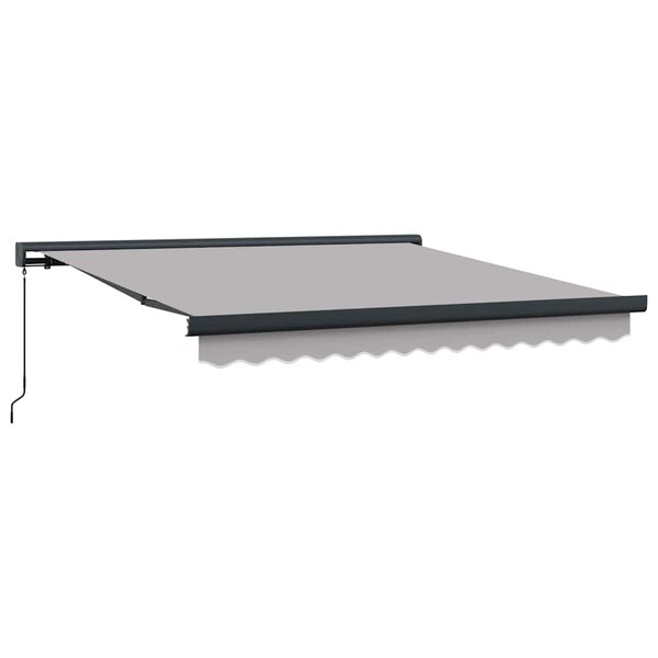 vidaXL Auvent Rétractable Gris clair 350 x 250 cm Tissu  Métal