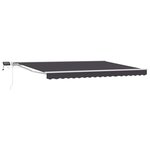 vidaXL Cadre de store manuel avec LEDs Blanc et anthracite 4 × 3 5 m