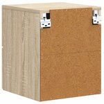vidaXL Cabinet de chevet mural Chêne Sonoma 34 5 x 33 x 40 cm