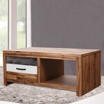 vidaXL Table basse Bois d'acacia massif 90x50x37 5 cm