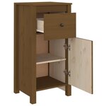 vidaXL Buffet marron miel 40x35x80 cm bois massif de pin