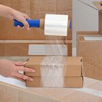 vidaXL Film étirable avec poignée 10Pièces Transparent 23µm 10 cm x 150 m