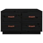 vidaXL Table basse Noir 80x80x45 cm Bois massif de pin