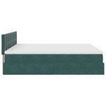 vidaXL Cadre de lit ottoman avec matelas vert foncé 200x200 cm velours