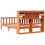 vidaXL Lit bibliothèque sans matelas cire marron 140x200 cm pin massif