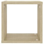 vidaXL Étagères cube murales 2 Pièces Chêne sonoma 26x15x26 cm