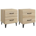 vidaXL Tables de chevet 2 Pièces Chêne sonoma 40x35x47 5 cm