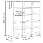 vidaXL Cabinet à chaussures Blanc 103x30x51 cm Bois d'ingénierie